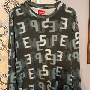 Supreme long sleeve block letter logo